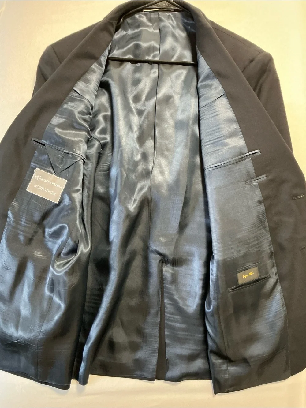 Hickey Freeman Dark Navy Two-Button Sport Coat